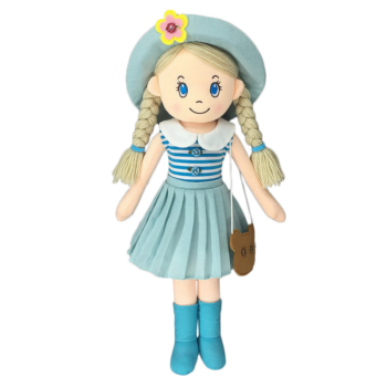 Кукла мягконабивная в шляпе и с сумочкой, 50 см
