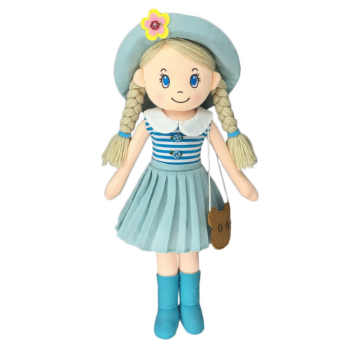 Кукла мягконабивная в шляпе и с сумочкой, 50 см - 0
