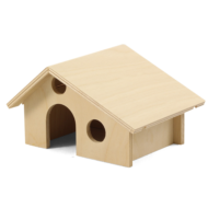 Домик для мелких животных деревянный - 16,5см - 0