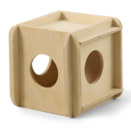 Игрушка-кубик для мелких животных деревянный - 0