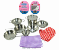 Набор посуды металлической для кухни "Помогаю Маме", 11 предметов - 0