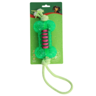 Игрушка для собак из термопластичной резины - Косточка с верёвкой 13см/36см - 1