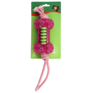 Игрушка для собак из термопластичной резины - Косточка с верёвкой 13см/36см - 2