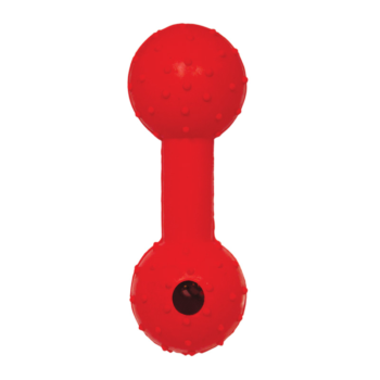 Игрушка для собак из цельнолитой резины - Гантель с колокольчиком 11,5см