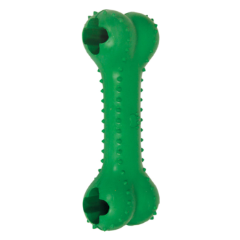 Игрушка для собак из цельнолитной резины - Кость с отверстиями 17,5см