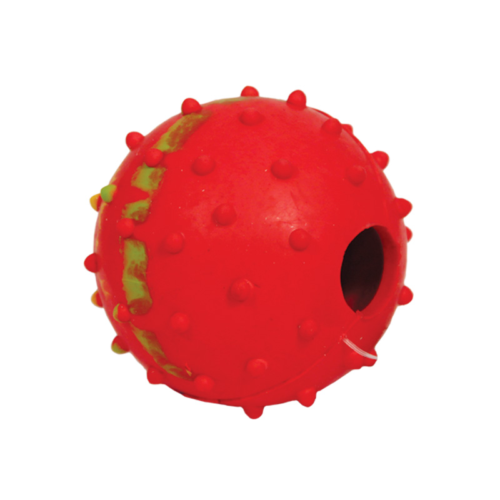 Игрушка для собак из цельнолитой резины - Мяч с колокольчиком 5см - 0