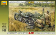Модель сборная. Советский мотоцикл М-72 с 82-мм минометом - 0