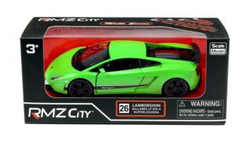 Машина металлическая RMZ City 1:36 Lamborghini Gallardo LP570-4 Superleggera, инерционная, зеленый матовый цвет