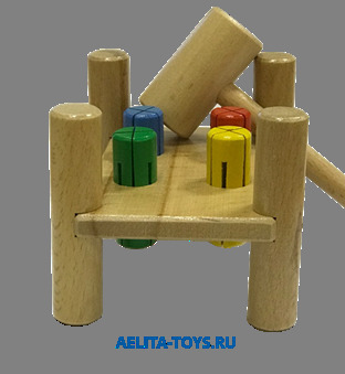 Игрушка деревянная Стучалка "Перевертыш" - 0