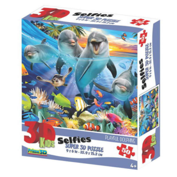 Пазл 3D 50 Игривые дельфины