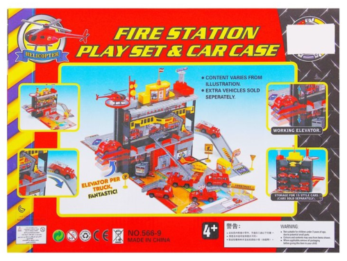 Гараж "Пожарная станция" с машинками - 0