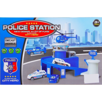 Парковка Полицейская станция + 2 металлические машины