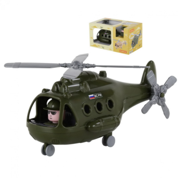 Вертолёт военный "Альфа" (в коробке) 29х16,5х15,5 см.