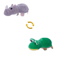 Мягкая игрушка Перевертыши Лягушка-Носорог, 16 см - 0