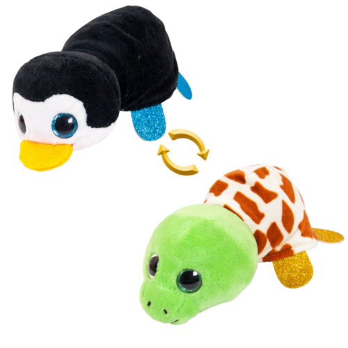 Мягкая игрушка Перевертыши Пингвин-Черепаха, 16 см - 0