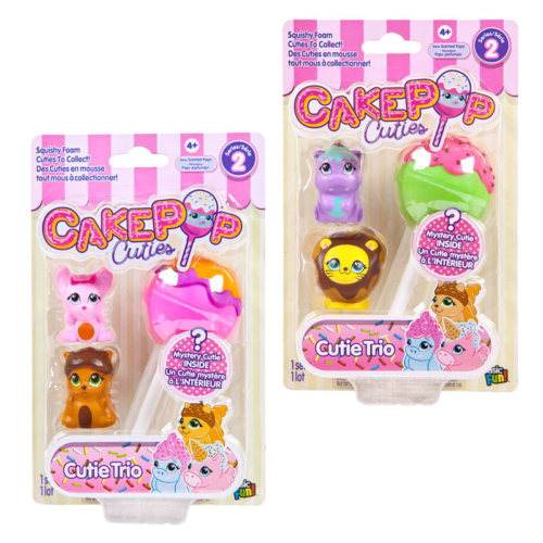 Набор игрушек Cake Pop Cuties, 2 серия, 2 вида в ассортименте, 3 штуки в наборе - 0