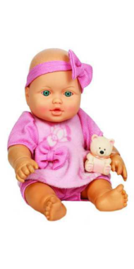 Кукла Малышка с мишуткой, 32,5 см - 0