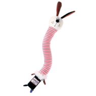 Игрушка для собак - Заяц с пищалкой и хрустящей шеей (49см) - 0
