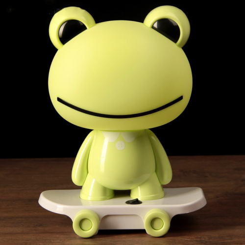 Лампа настольная - Зелёная лягуха на скейте - 0