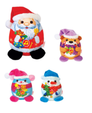 Набор Новогодние плюшики - Мишутка, Снеговичок, Дед Мороз и Мышка - 0