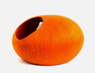 Домик слипер без ушек WoolPetHouse - оранжевый - Размер L - 0