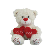 Медведь белый с сердцем "Kiss me", 18см игрушка мягкая - 0
