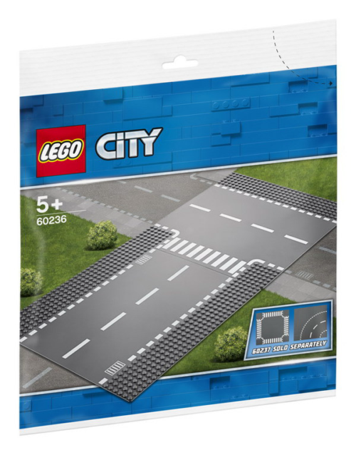 Конструктор LEGO CITY Supplementary Прямой и Т-образный перекрёсток - 0