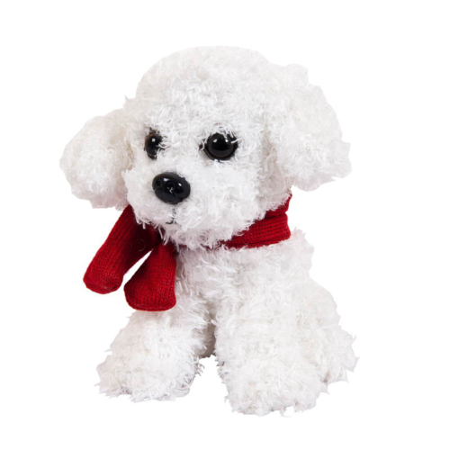 Мягкая игрушка Собака с шарфиком, 16см - 0