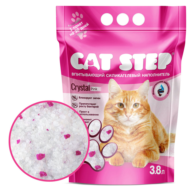 Впитывающий силикагелевый наполнитель CAT STEP Crystal Pink - 3,8 л - 0