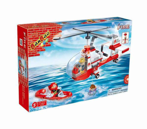 Конструктор "Пожарный вертолет", 150 деталей Banbao (Банбао) - 0