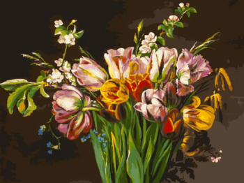 Живопись на холсте 30*40 см Голландские тюльпаны