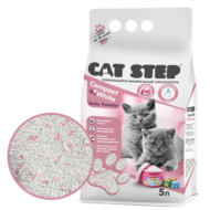 Комкующийся минеральный наполнитель для котят CAT STEP Compact White Baby Powder (5л.) - 0