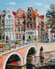 Набор для творчества Белоснежка Алмазная мозаика на раме Императорский канал в Амстердаме 40х50см - 0