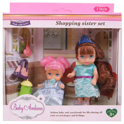 Игровой набор Baby Ardana Дома у сёстренок (куколки с сумочками) - 0