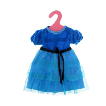 Одежда для куклы - платье нарядное, синее