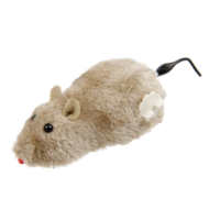 Мышь заводная меховая серая - 0