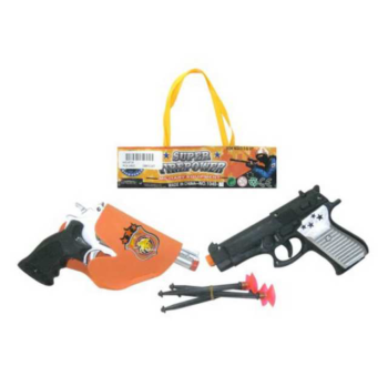 Набор игровой полицейский Пистолет 2шт, кобура, 2 пули на присосках, в пакете, 14х17х4см